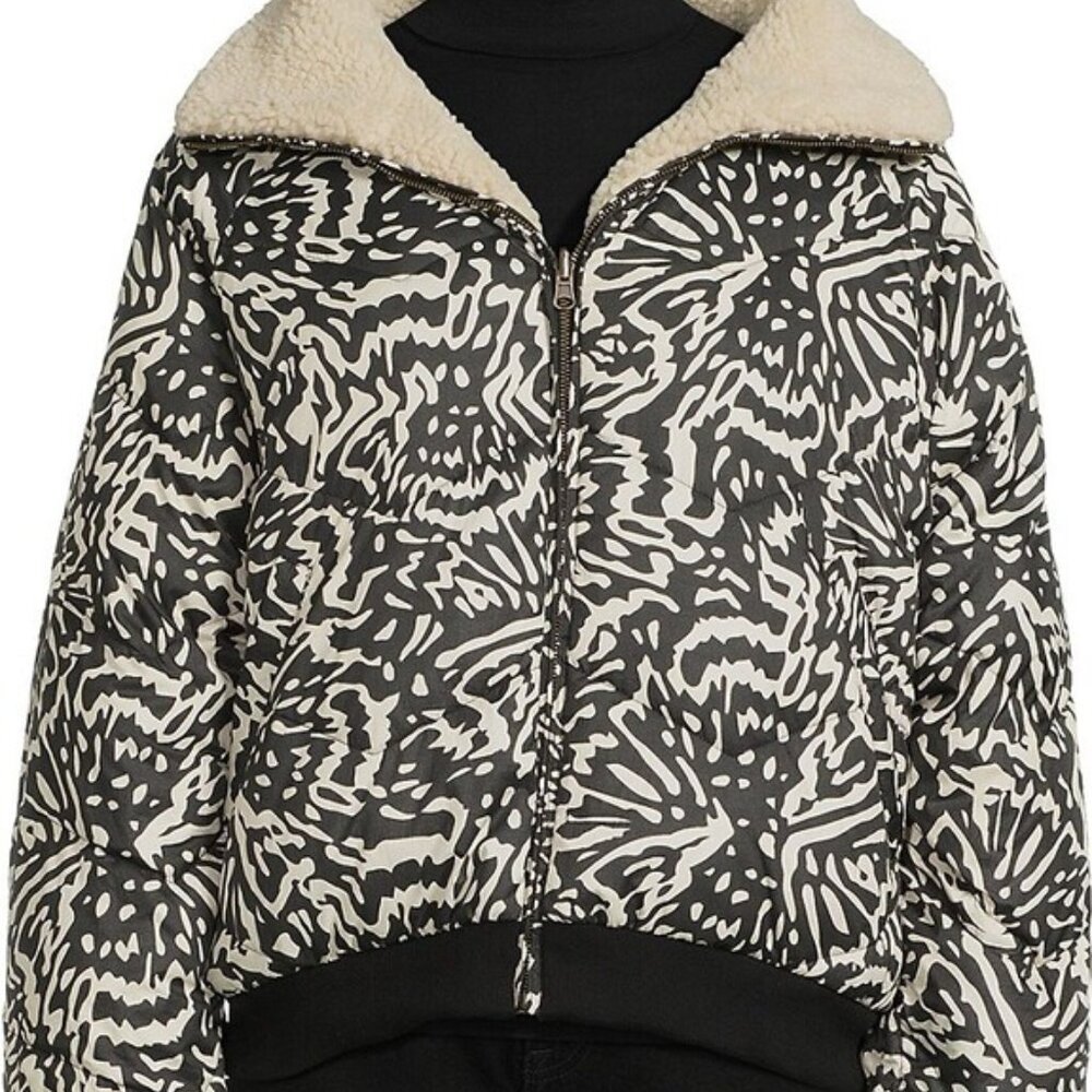 ba&sh Roy Teddy Reversible Zip Up Jacket